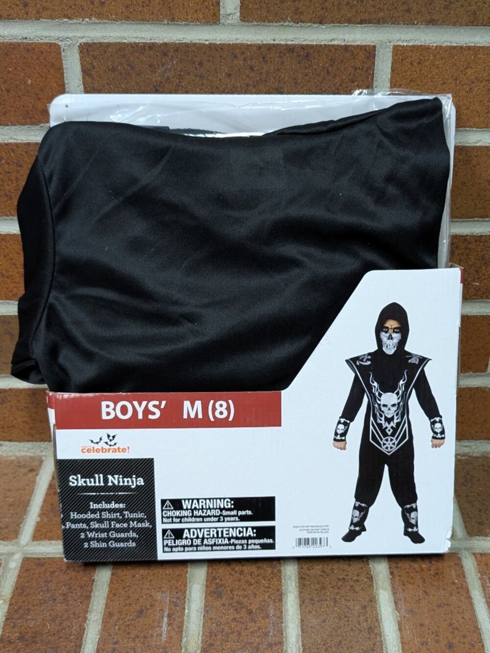 Celebrate! Skull Ninja Costume - size 8 - NIP